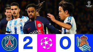 PSG vs Real Sociedad 2-0 Highlights | UEFA Champions League - 2023/2024