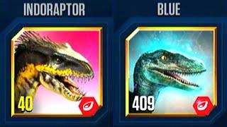 INDORAPTOR VS BLUE | JURASSIC WORLD THE GAME