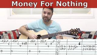 Fingerstyle Tutorial: Money For Nothing (FULL Arrangement) -- Guitar Lesson w/ TAB