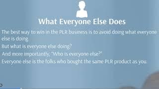 How To Rebrand PLR Videos  - What Everyone Else Does -Video #2