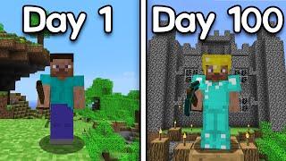 I Spent 100 Days in Nostalgic Minecraft