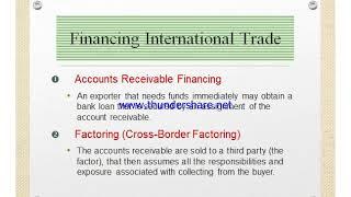 Financing international trade