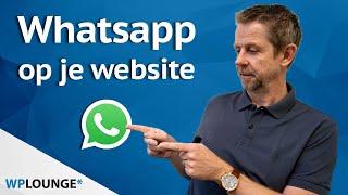 Whatsapp button toevoegen aan je WordPress website | 2020