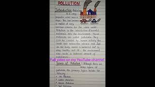 pollution essay||essay on pollution||pollution essay in English||write an essay on pollution in Eng/