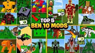 TOP 5 BEN 10 MODSFOR MINECRAFT PE | MCPE 1.20 ADDON | ACE