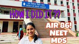 ANSWERING THE COMMONLY ASKED QUESTIONS! NEET MDS- AIR 86 #bhu #neetmds2023 #neet #neetmotivation