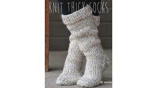 KNITTING TUTORIAL - FAST & EASY THICK SOCKS