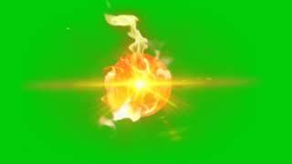 Green screen fire ball effect