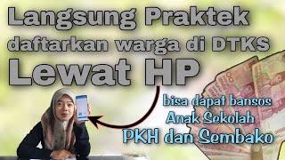 PRAKTER CARA DAFTAR BANSOS PKH DAN BPNT SEMBAKO LEWAT HP