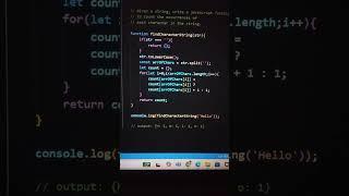 Find character count in a string using javascript
