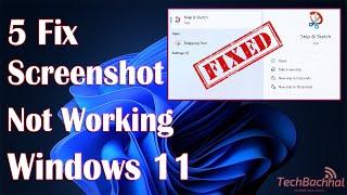 Screenshot Not Working Windows 11 - 5 Fix