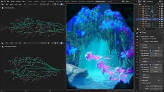 Nodevember 2022 Day 5-6: Oceanic Wonder (Blender timelapse)