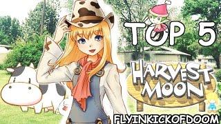 A Girl's Top 5 Harvest Moon Games!