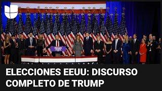 Donald Trump gana las elecciones: discurso completo en español