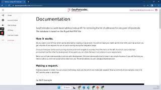 Using the address lookup API from EasyPostcodes