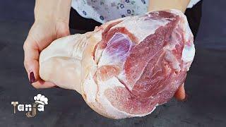 After watching this video, you will never go to a restaurant! pork leg baked in the oven!