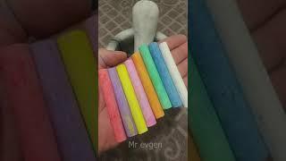 Crushing Colored Chalk | Satisfying video | Mr evgen #shorts