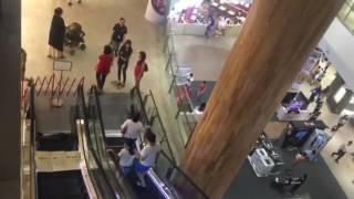 Escalator damaged at Waterway Point's west wing