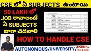 CSE లో అసలు ఏ సబ్జెక్టులు ఉంటాయి|HOW TO HANDLE CSE|SUBJECTS SYLLABUS|CSE PLACEMENTS|#cse #eamcet2023