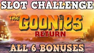 THE GOONIES RETURN Slot Challenge  Can We Hit All 6 Bonuses + Red/Gold Key? 