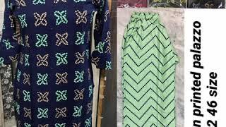 Reyon plazo with Reyon kurti  fabric reyon printed || RR Fashion Corner