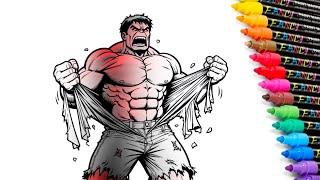 Red HULK Coloring Pages | Marvel Hulk Coloring Book [NCS]