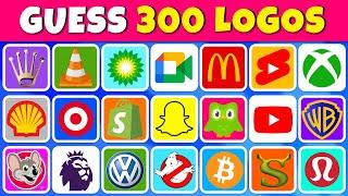 Guess the Logo in 3 Seconds  300 Famous Logos | Logo Quiz 2024 | Quiz Rainbow