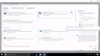 04 Install Workloads in Visual Studio 2017