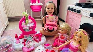 Barbie Videoları!Ada ile Barbie Evcilik Oyunu!Barbie ve Oyuncak Bebek Videosu,Kız Oyunları#babydoll