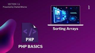 PHP for beginners sorting arrays