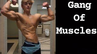 handsome teen boy showing off his muscles #bodybuilding2023 #workoutmotivation #ifbb #gangofmuscles