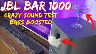 JBL BAR 1000 Soundbar - CRAZY Subwoofer BASS BOOSTED Test