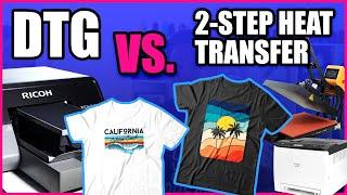 2-STEP HEAT TRANSFER Vs. DIRECT TO GARMENT PRINTING (T-Shirt Printing & More)