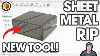 NEW Fusion 360 Feature! Check Out the SHEET METAL RIP Tool!