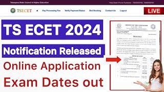 TS ECET 2024 NOTIFICATION RELEASED | ECET EXAM & IMPORTANT DATES OUT