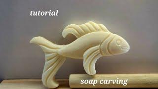 Soap carving tutorial/How to carve a fish in soap..