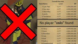 OSRS Player with 4.6B xp got his Account Banned (Trigger Warning)