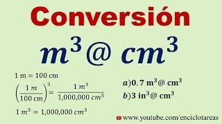 Convertir de Metros Cúbicos a Centímetros Cúbicos (m3 a cm3)