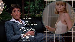 Al Pacino checking out Michelle Pfeiffer - scarface elevator scene