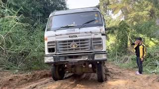 Tata 1618 4x4 6 wheeler truck and Tata 1613 4x4 tipper Offroad at work