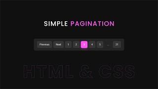 Simple pagination using HTML and CSS