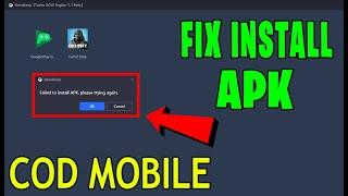 How To Fix FAILED TO INSTALL APK in Gameloop Emulator 7.1 | COD Mobile