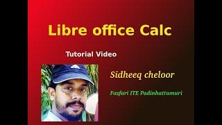Libre office Calc tutorial