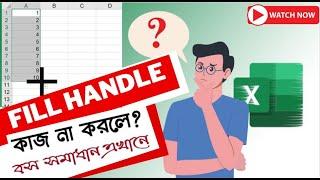 How to enable fill handle and cell drag & drop Or solve "drag to fill not working" in excel |