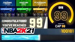 BEST WAY to HIT 99 OVERALL in 1 DAY in NBA 2K21 • BEST 99 OVERALL METHOD • 100K+ PER GAME