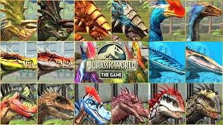 ALL 14 GEN 1 VS GEN 2 | Jurassic World The Game - Spinosaurus, Giganotosaurus, Therizinosaurus