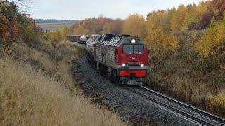 Train videos. Freight trains in Russia - 88.