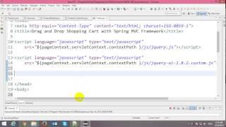 Drag and Drop Shopping Cart in Spring MVC Framework and JQuery