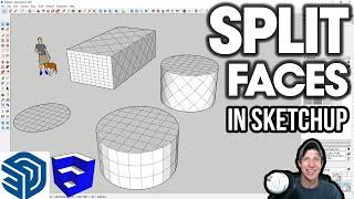 Easily SPLITTING FACES in SketchUp with S4U Divide