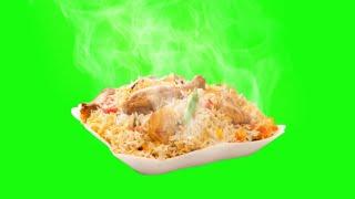 Dish food biryani Green Screen Background Video Footage